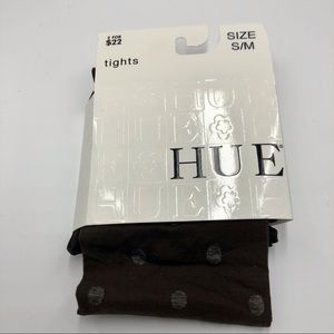 NWT Hue Lightweight Brown w/ Wht Dots
